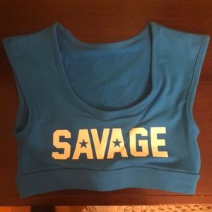 Savage Barbell crop tee/sports bra